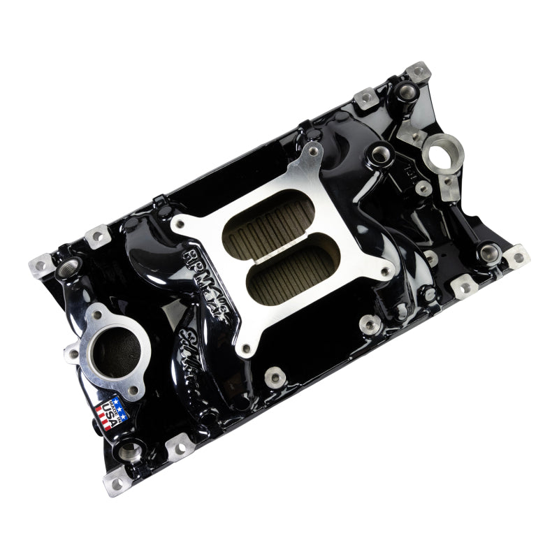 Edelbrock RPM Air-Gap Manifold for Small-Block Chevy Vortec - Black Plasma Finish Edelbrock Intake Manifolds