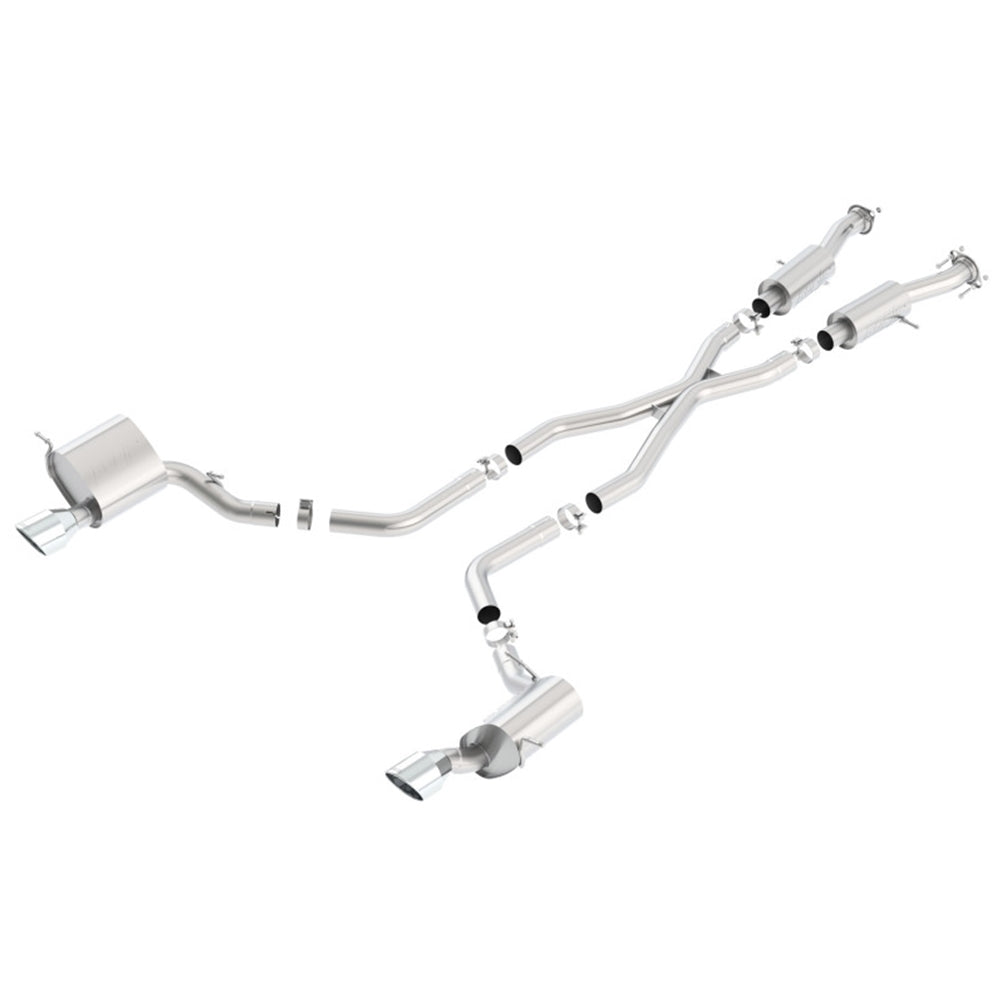 Borla 2015 Jeep Grand Cherokee SRT8 S-Type Dual Round Rolled Exit Catback Exhaust 140632