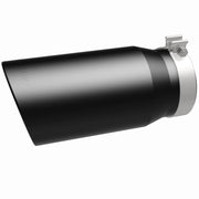 MagnaFlow Tip Stainless Black Coated Single Wall Round Single Outlet 6in Dia 5in Inlet 13in L Magnaflow Tips