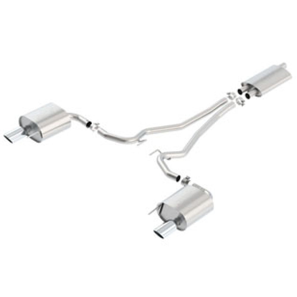 Borla 15-16 Ford Mustang EcoBoost 2.3L AT/MT EC-Type Cat Back SS Single Round Rolled Tips Exhaust 1014039