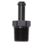 Edelbrock Hose Fittings Straight 1/2In NPT to 3/8In Barb Black Anodize Edelbrock Fittings