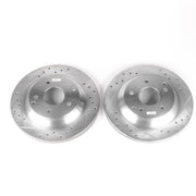 Power Stop 88-96 Chevrolet Corvette Rear Evolution Drilled & Slotted Rotors - Pair PowerStop Brake Rotors - Slot & Drilled