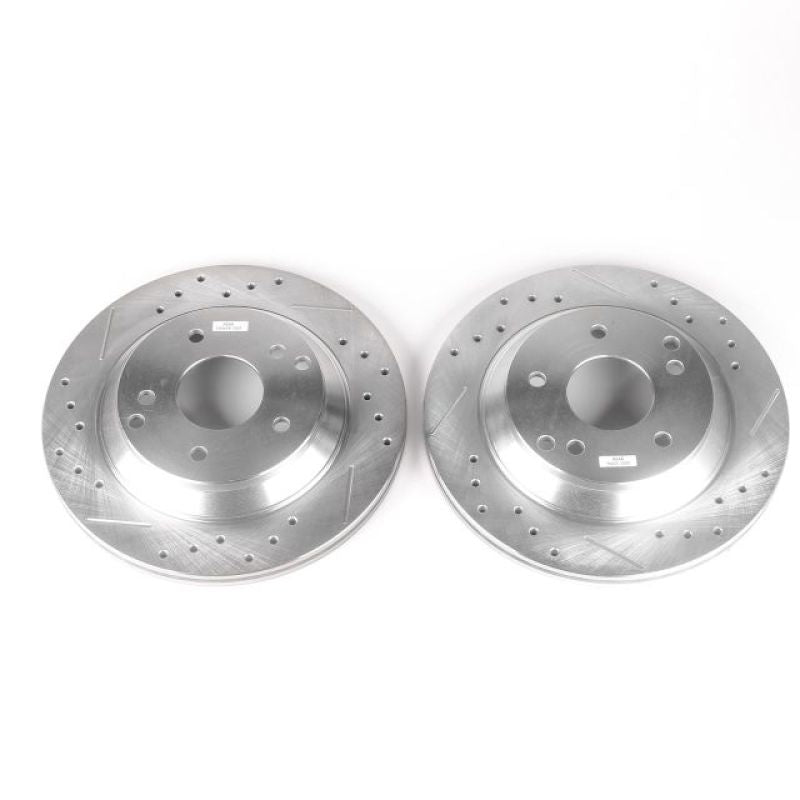 Power Stop 88-96 Chevrolet Corvette Rear Evolution Drilled & Slotted Rotors - Pair PowerStop Brake Rotors - Slot & Drilled