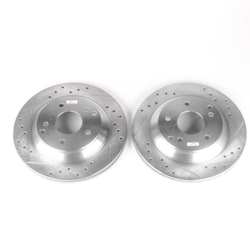 Power Stop 88-96 Chevrolet Corvette Rear Evolution Drilled & Slotted Rotors - Pair PowerStop Brake Rotors - Slot & Drilled
