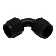 DeatschWerks 8AN Flare Female Swivel 90-Degree to 8AN Flare Female Swivel - Anodized Matte Black DeatschWerks Fittings