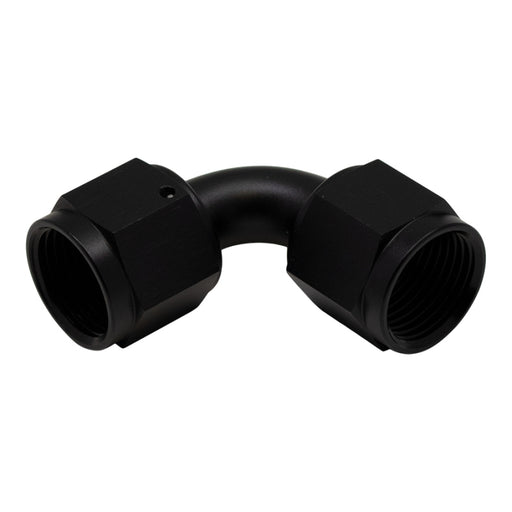 DeatschWerks 8AN Flare Female Swivel 90-Degree to 8AN Flare Female Swivel - Anodized Matte Black DeatschWerks Fittings