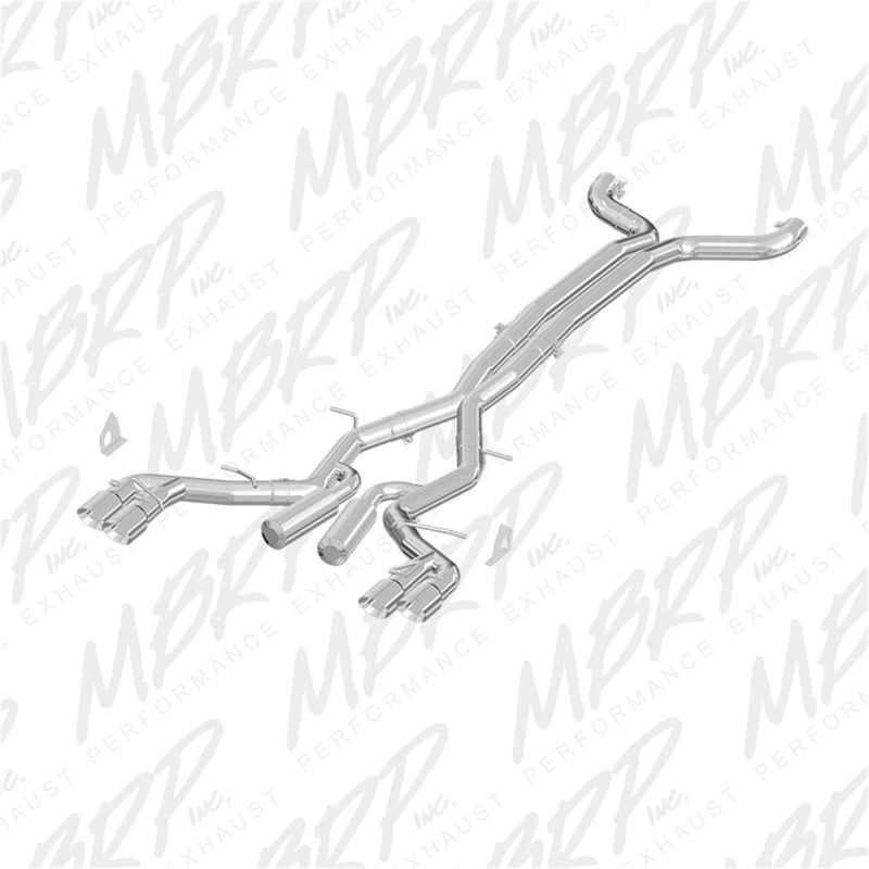 MBRP 2016 Chevy Camaro V8 6.2L 6spd 3in T409 Race Dual Cat Back w/ 4.5in Quad Dual Wall Tips MBRP Catback