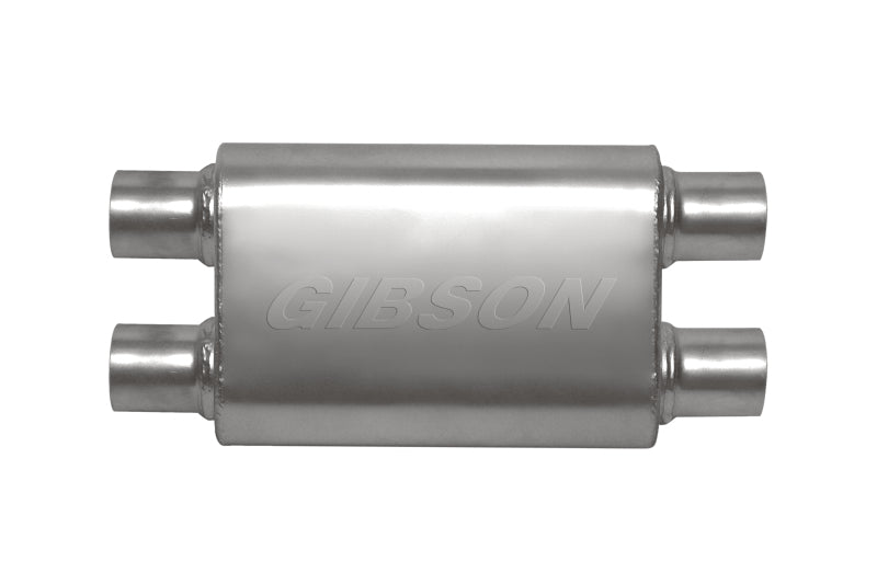 Gibson CFT Superflow Dual/Dual Oval Muffler - 4x9x13in/3in Inlet/3in Outlet - Stainless Gibson Muffler