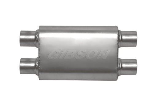Gibson CFT Superflow Dual/Dual Oval Muffler - 4x9x18in/3in Inlet/3in Outlet - Stainless Gibson Muffler