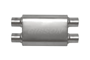 Gibson CFT Superflow Dual/Dual Oval Muffler - 4x9x13in/2.25in Inlet/2.25in Outlet - Stainless Gibson Muffler