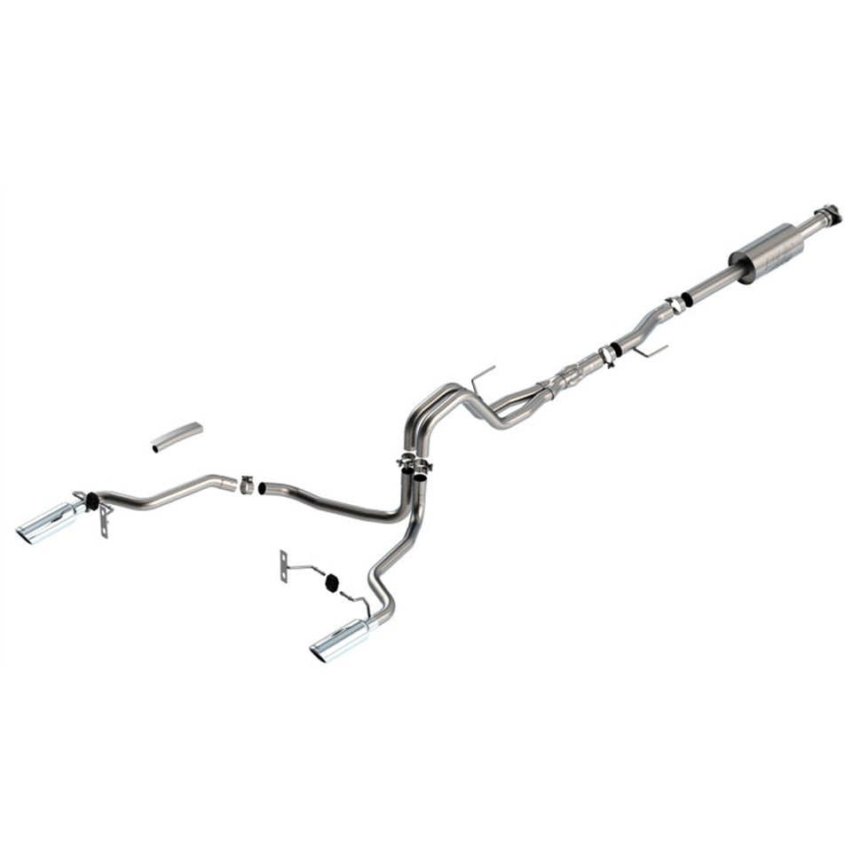 Borla F-150 2021 5.0L 4dr CC SB EC STB Lariat/KR/Platinum/LTD 3/2.25 SRE Cat-Back ATAK CHR Tips 140867