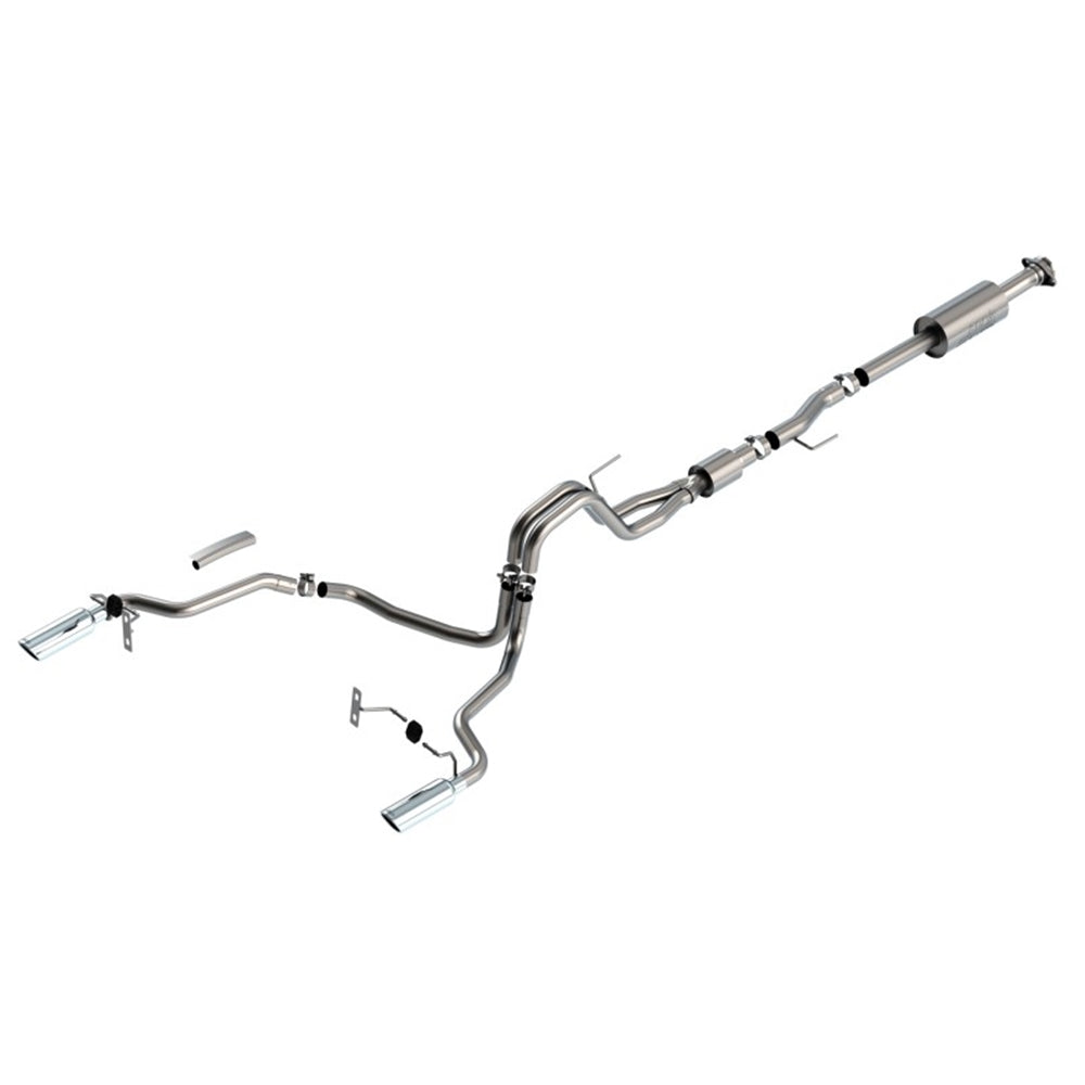 Borla F-150 2021 5.0L 4dr CC SB EC STB Lariat/KR/Platinum/LTD 3/2.25 SRE Cat-Back S-Type CHR Tips 140866