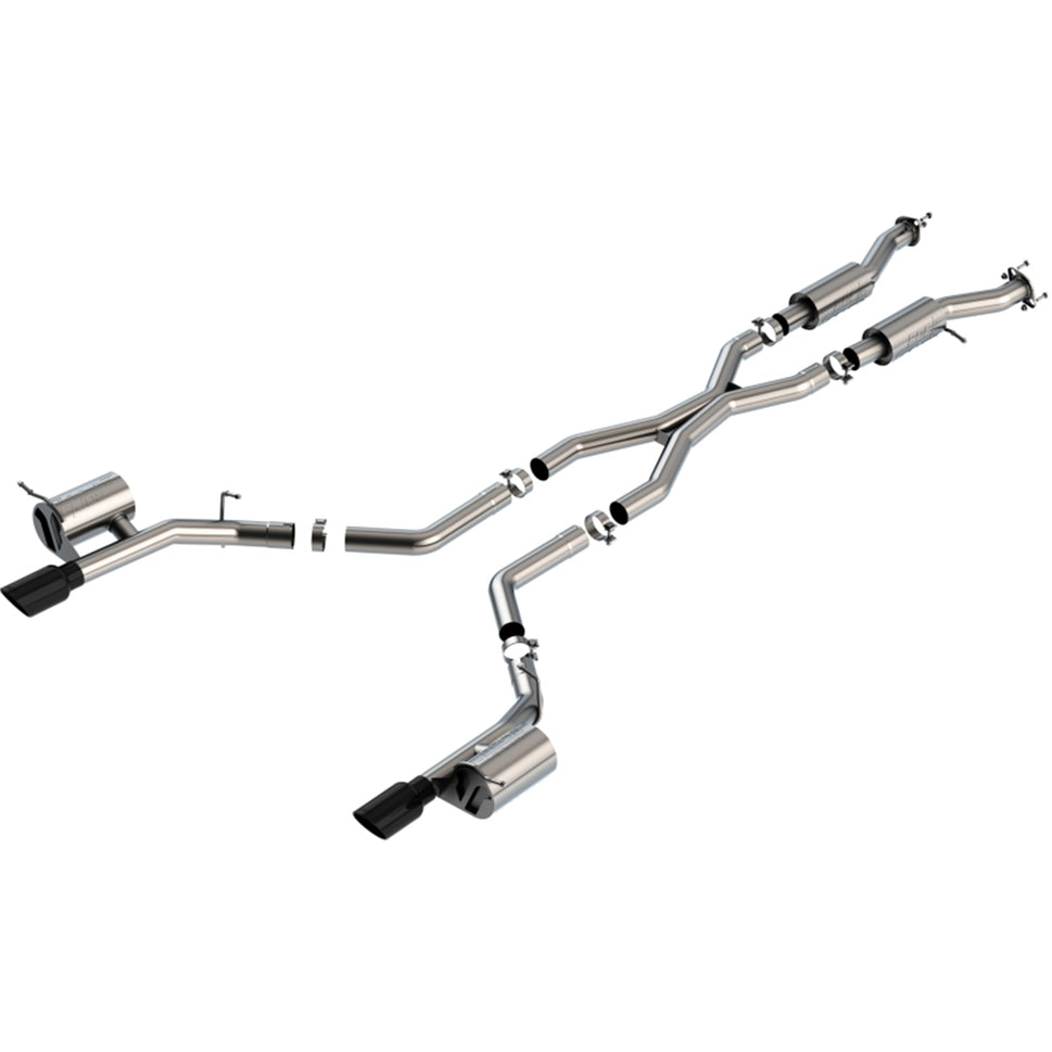 Borla 2021+ Dodge Durango SRT Hellcat 6.2L V8 AWD S-Type Cat-Back Exhaust System - Black Chrome Tips 140885BC