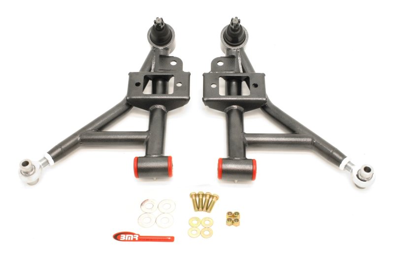 BMR 93-02 F-Body Adj. Lower A-Arms Poly/Rod End Combo - Black Hammertone BMR Suspension Control Arms
