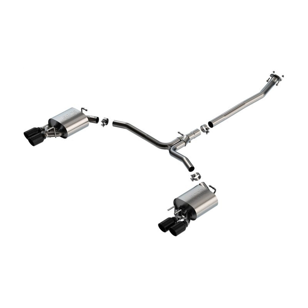 Borla 18-22 Toyota Camry XSE 2.5L i4 AT/MT FWD / 4DR S-TYPE Cat Back Exhaust (Black Chrome) 140853BC