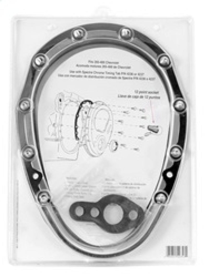 Spectre SB Chevrolet Timing Cover (Incl. Pre-Installed Seal/Gaskets/Bolts) - Chrome Spectre Timing Covers