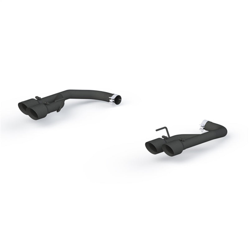 MBRP 18-20 Ford Mustang GT 2.5in Black Coated Non Active Dual Axle Back Exhaust - 4in Dual Wall Tips MBRP Axle Back