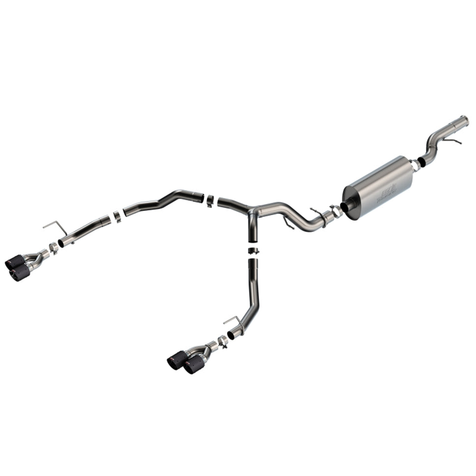 Borla 21-22 Chevrolet Tahoe 6.2L V8 2/4WD 4DR T-304 SS Touring Cat-Back Exhaust w/ Carbon Fiber Tips 140858CF