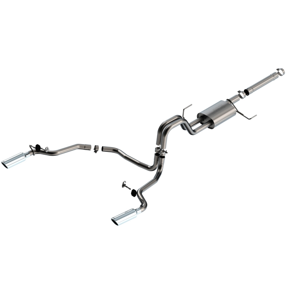 Borla 21-22 Ford F-150 Powerboost 3.5L V6 2WD & 4WD 4DR 3in, 2.25in S-TYPE Catback w/ Chrome Tip 140903