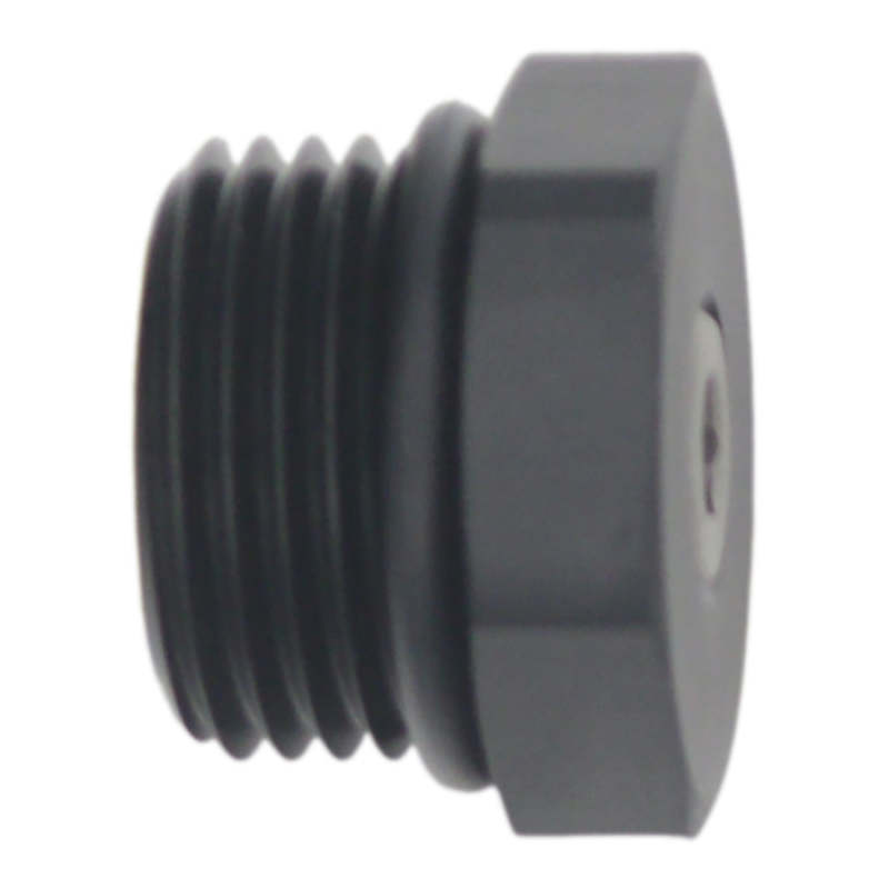 DeatschWerks 10AN ORB Male Plug Fitting with 1/8in NPT Gauge Port - Anodized Matte Black DeatschWerks Fittings