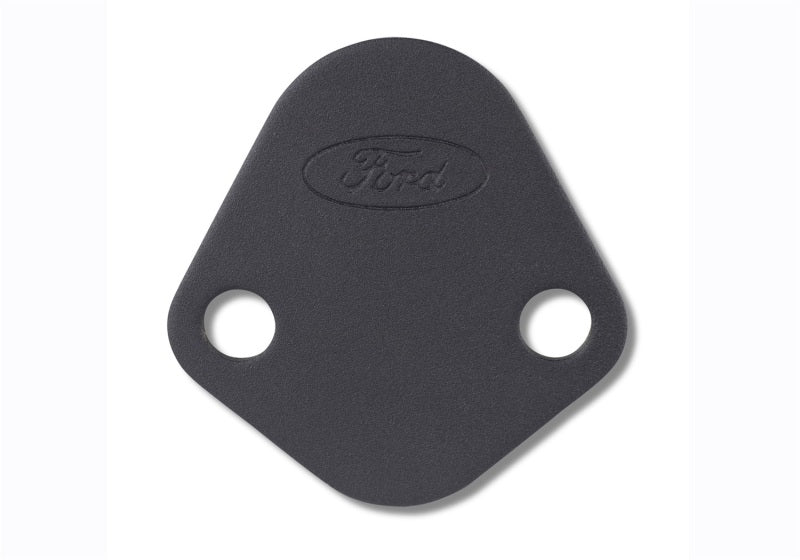 Ford Racing Fuel Pump Block Off Plate - Black Crinkle Finish w/ Ford Oval Ford Racing Block Off Plates