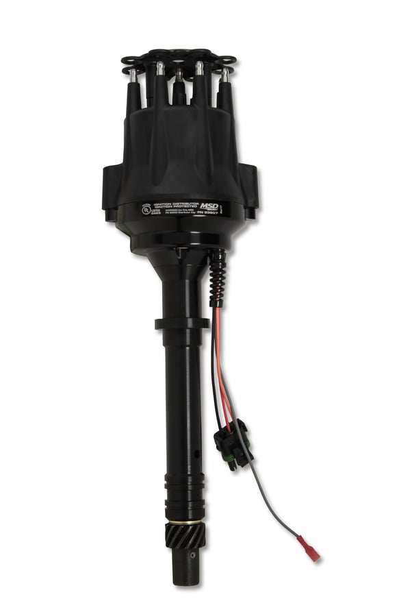 Chevy V8 Marine Ready-to-Run Distributor- Black 83607 MSD Autoparts