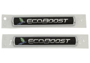 Ford Racing Black/Silver EcoBoost Emblem 3-1/2in x 9/16in - Set of 2 Ford Racing Other Body Components