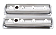 Edelbrock Valve Cover Signature Series Chevrolet 1987-1995 262-400 CI V8 Low Chrome Edelbrock Valve Covers