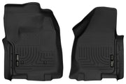 Husky Liners 12-16 Ford F-250/F-350 Standard Cab w/o Trans Case Shifter XAC Black Front Floor Liners Husky Liners Floor Mats - Rubber