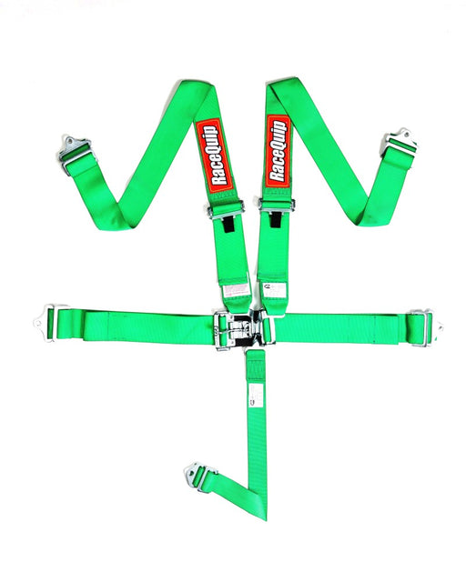 RaceQuip Green L & L 5pt Seat Belt Racequip Seat Belts & Harnesses