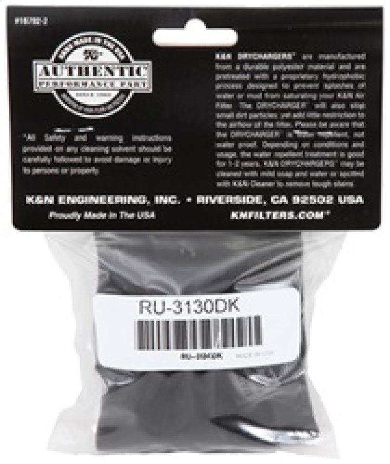K&N Air Filter Wrap Black RU-3130 K&N Engineering Pre-Filters