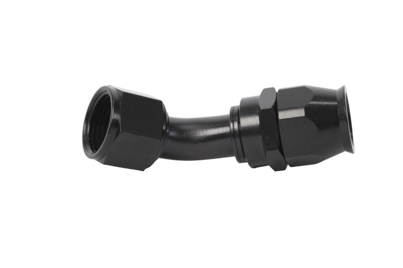 Aeromotive PTFE Hose End - AN-12 - 45 Deg - Black Anodized Aeromotive Fittings