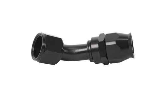 Aeromotive PTFE Hose End - AN-12 - 45 Deg - Black Anodized Aeromotive Fittings