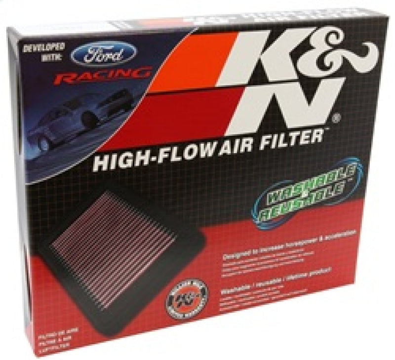 K&N 10 Ford Mustang GT 4.6L-V8 Drop In Air Filter K&N Engineering Air Filters - Drop In