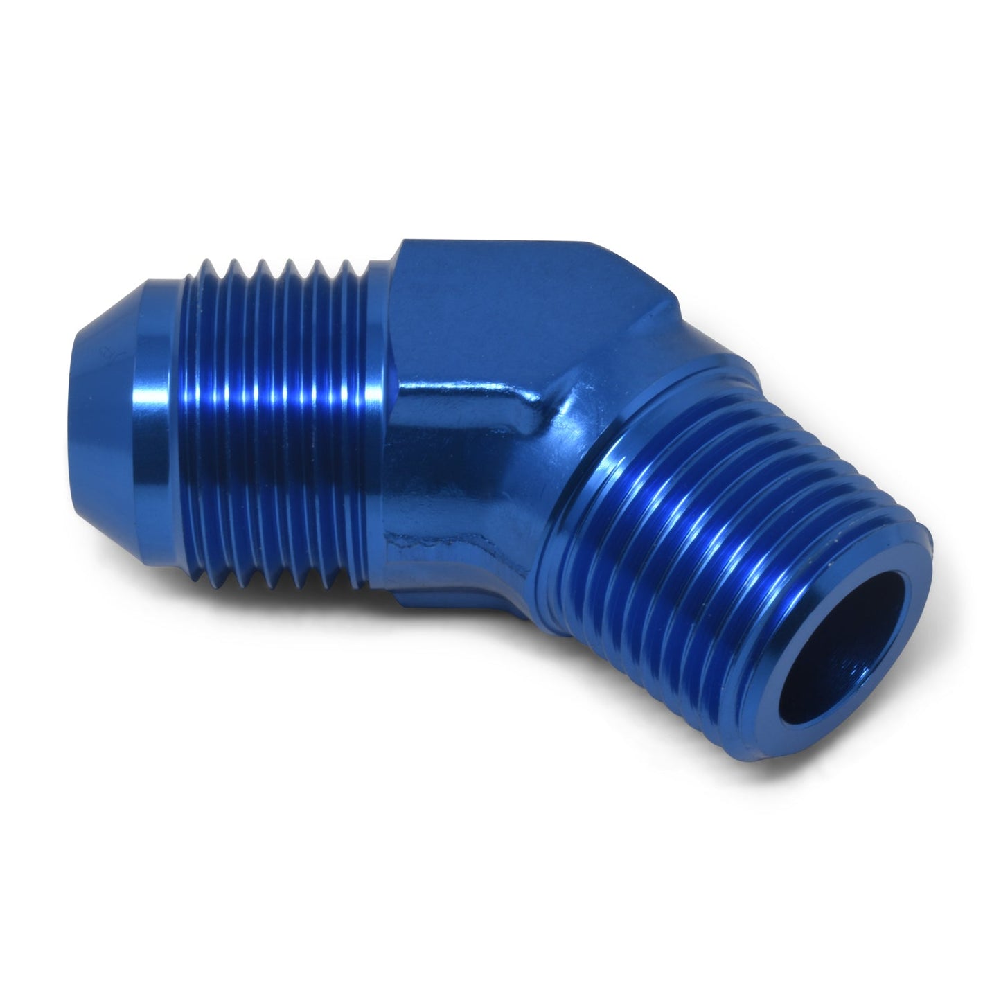 4AN 45 Degree Flare To 1/8" Pipe Adapter Fitting With Blue Finish RUSSELL Autoparts