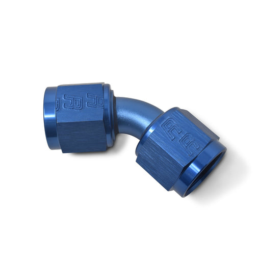 4AN 45 Degree Swivel Coupler Adapter Fitting With Blue Finish RUSSELL Autoparts