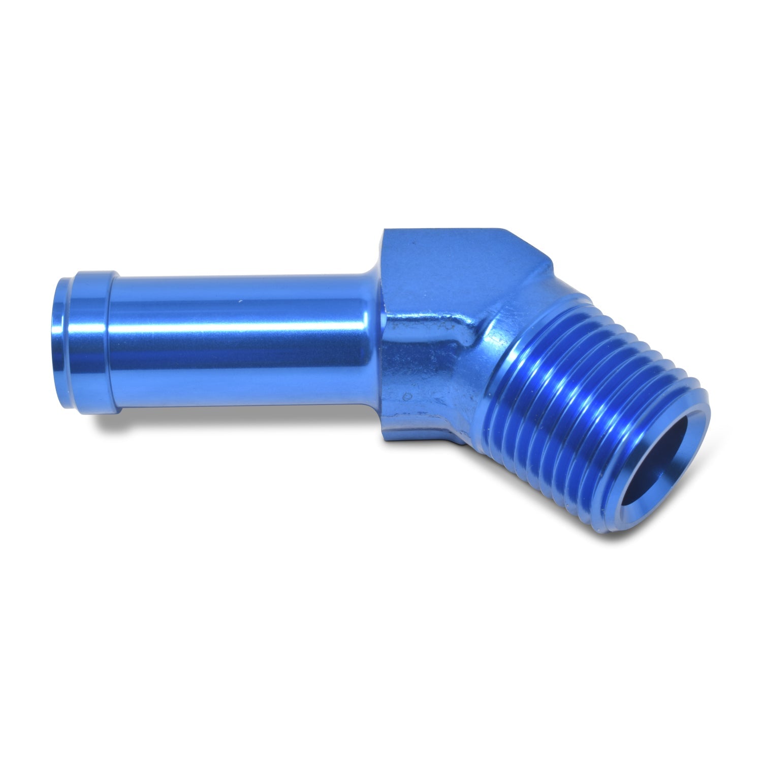 4AN 45 Degree To 1/8" Pipe To 1/4" Tube Blue Finish