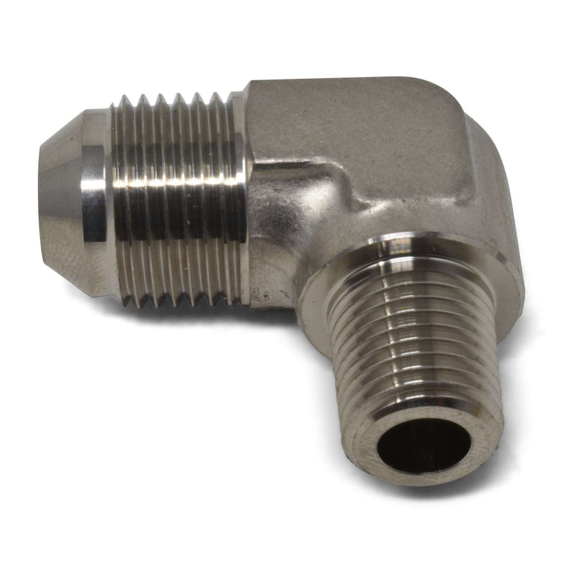 4AN 90 Degree Flare To 1/4" Pipe Adapter Fitting With Endura Finish RUSSELL Autoparts
