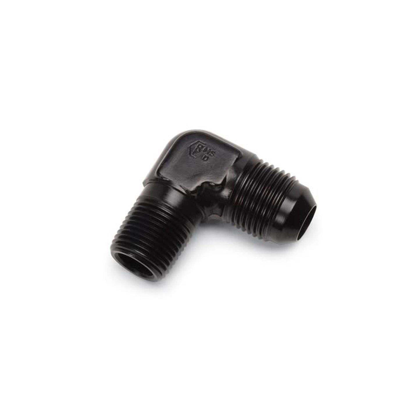 4AN 90 Degree Flare To 1/8" Pipe Adapter Fitting With Black Finish RUSSELL Autoparts