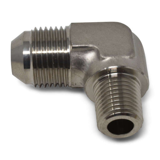 4AN 90 Degree Flare To 1/8" Pipe Adapter Fitting With Endura Finish RUSSELL Autoparts