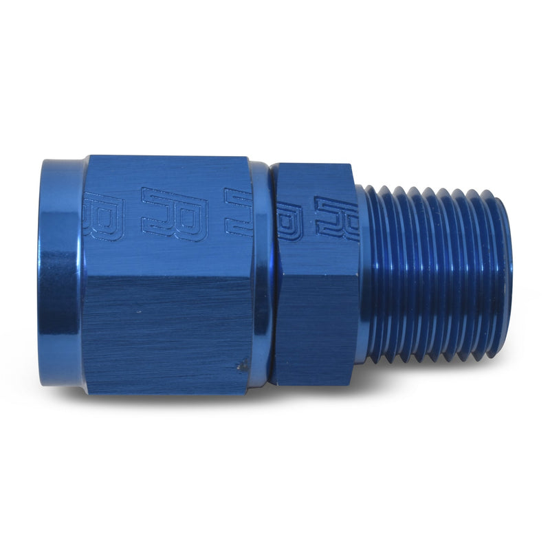 4AN Female To 1/4" Male NPT Fitting With Blue Finish RUSSELL Autoparts