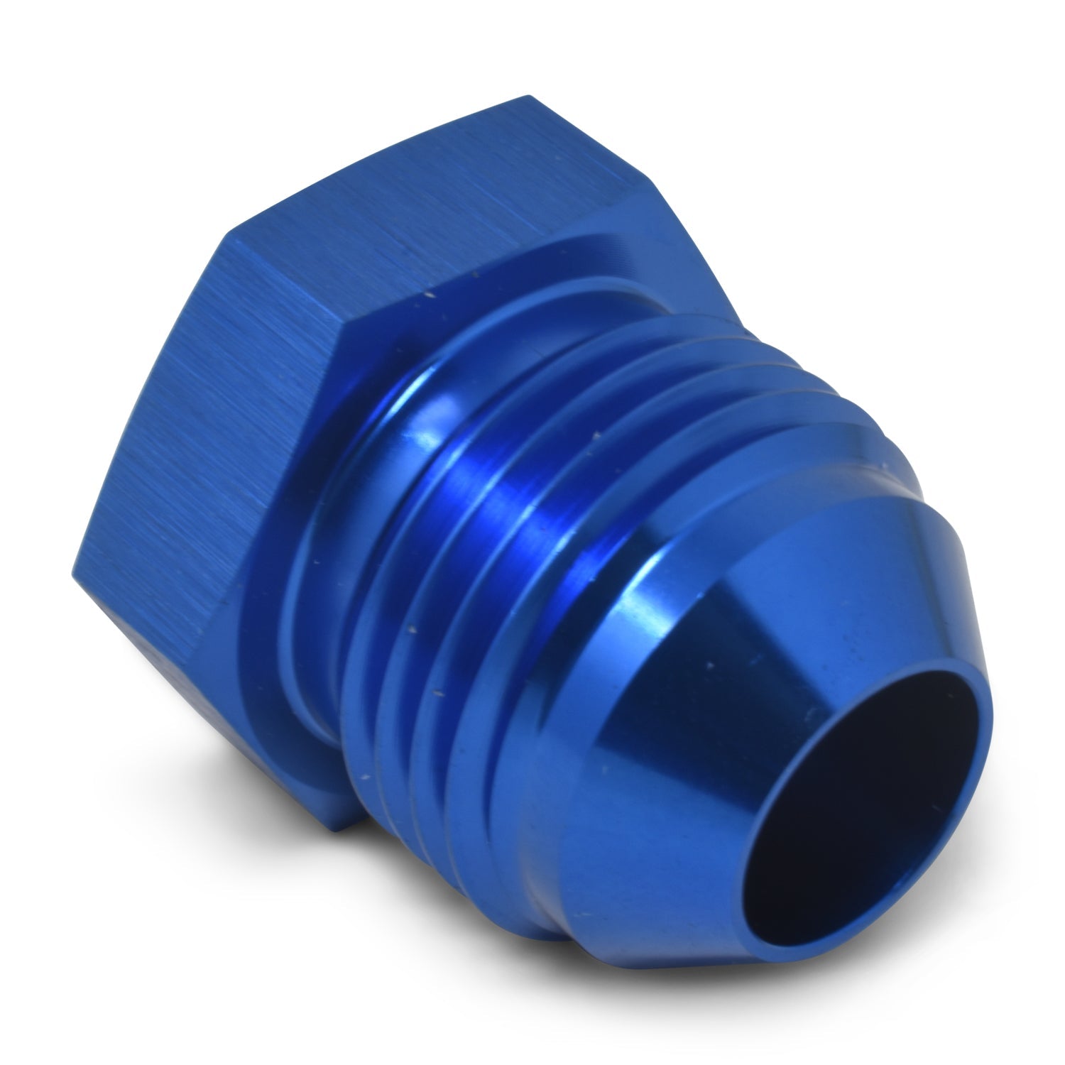 4AN Flare Plug Adapter Fitting With Blue Finish