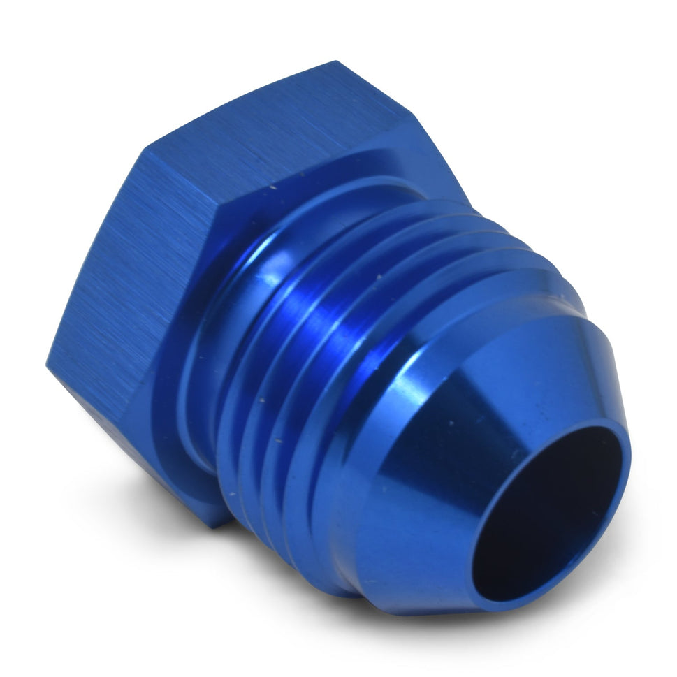 4AN Flare Plug Adapter Fitting With Blue Finish