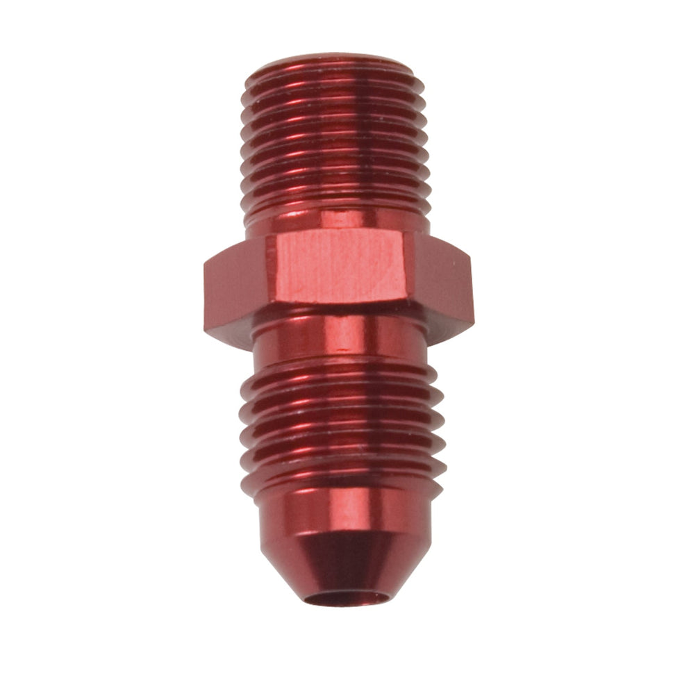 4AN Flare To 1/8" NPT Straight Adapter Fitting with Red Finish