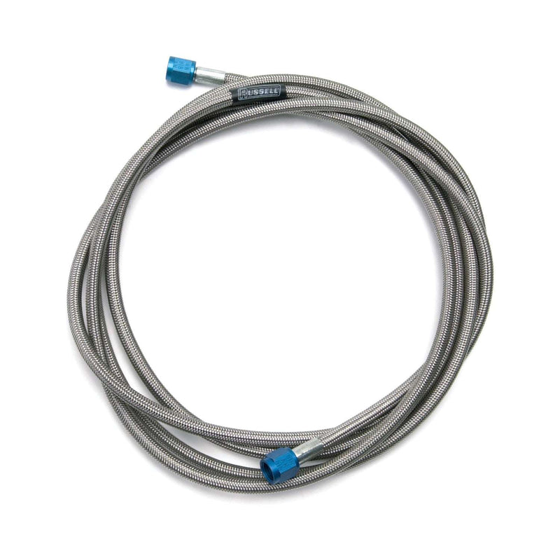 4AN Nitrous Line Assembly In 10 Foot Length With Blue Hose Ends RUSSELL Autoparts