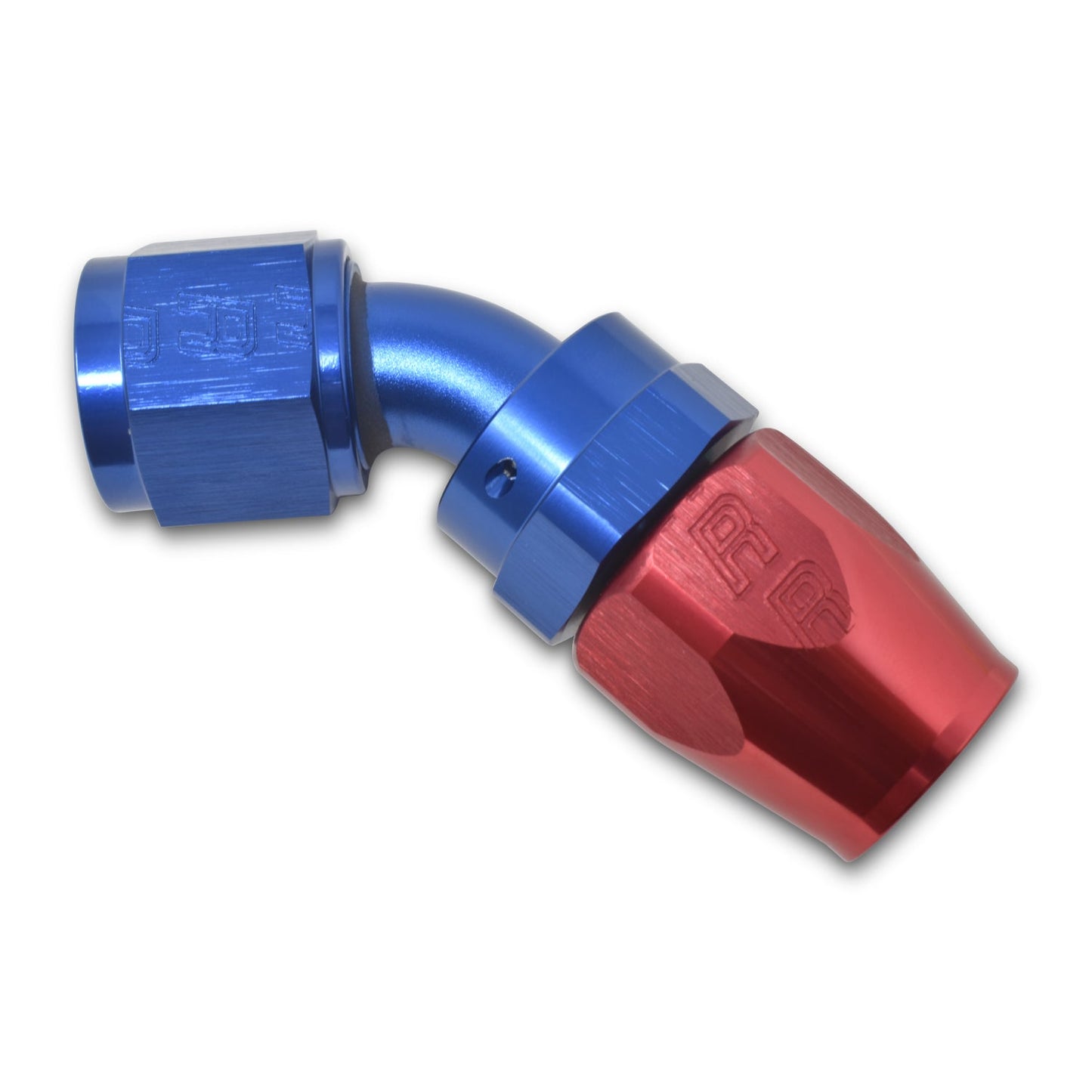 4AN ProClassic 45 Degree Hose End With Red/Blue Finish RUSSELL Autoparts