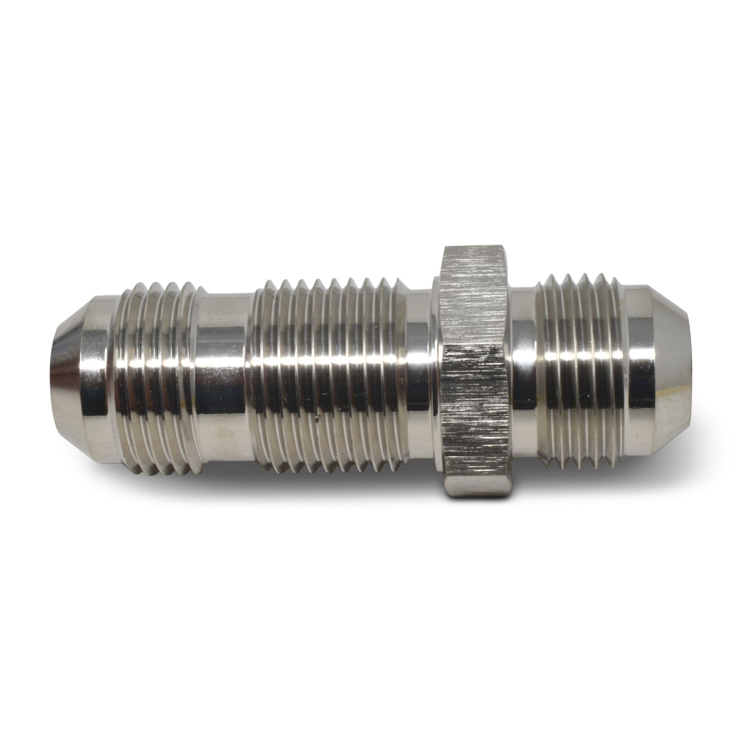 4AN Straight Flare Bulkhead Adapter Fitting With Endura Finish RUSSELL Autoparts