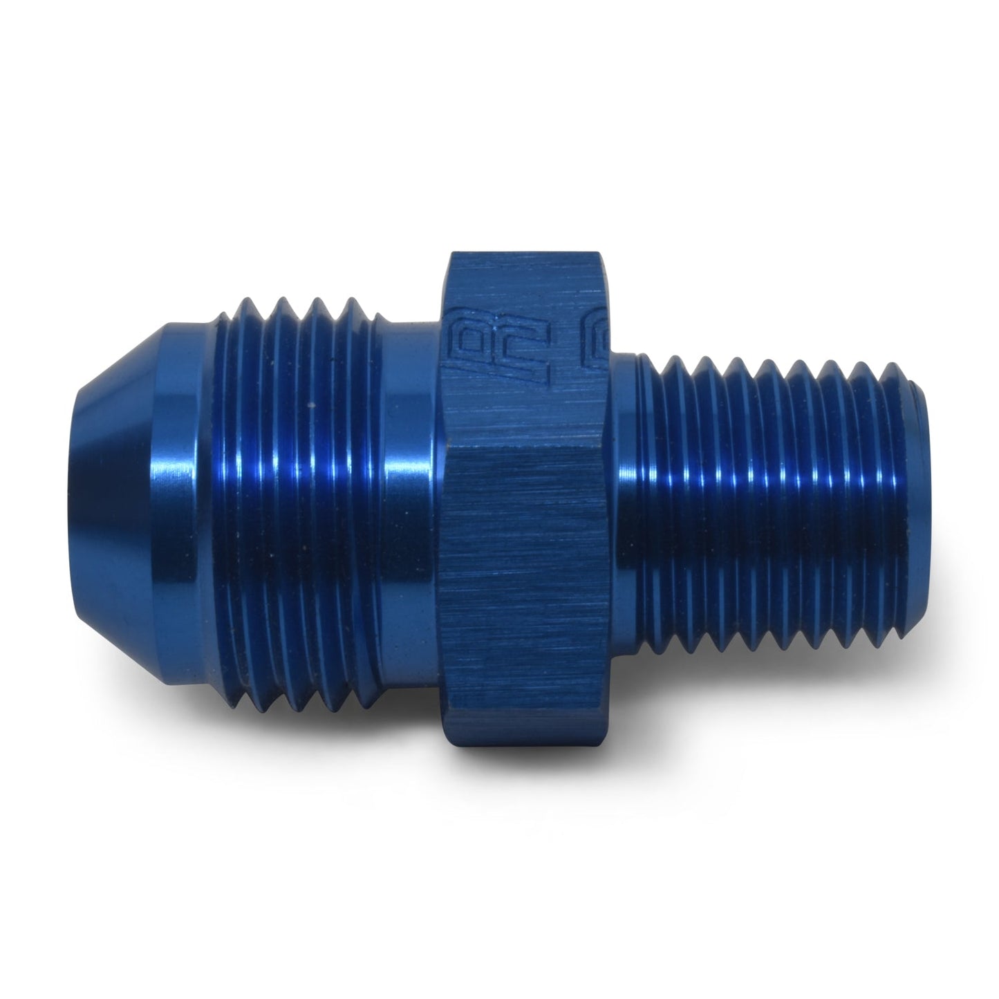 4AN Straight Flare To 1/4" Pipe Adapter Fitting With Blue Finish RUSSELL Autoparts