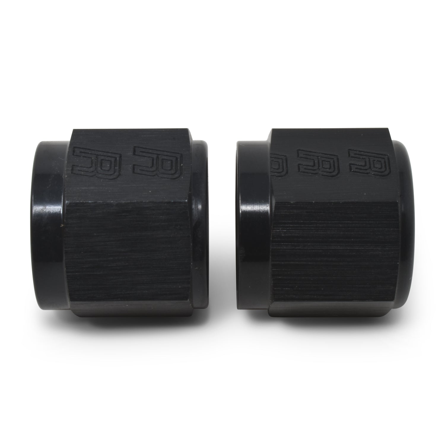 4AN To 1/4" Tube Nut Adapter Fitting With Black Finish - 6 Pack