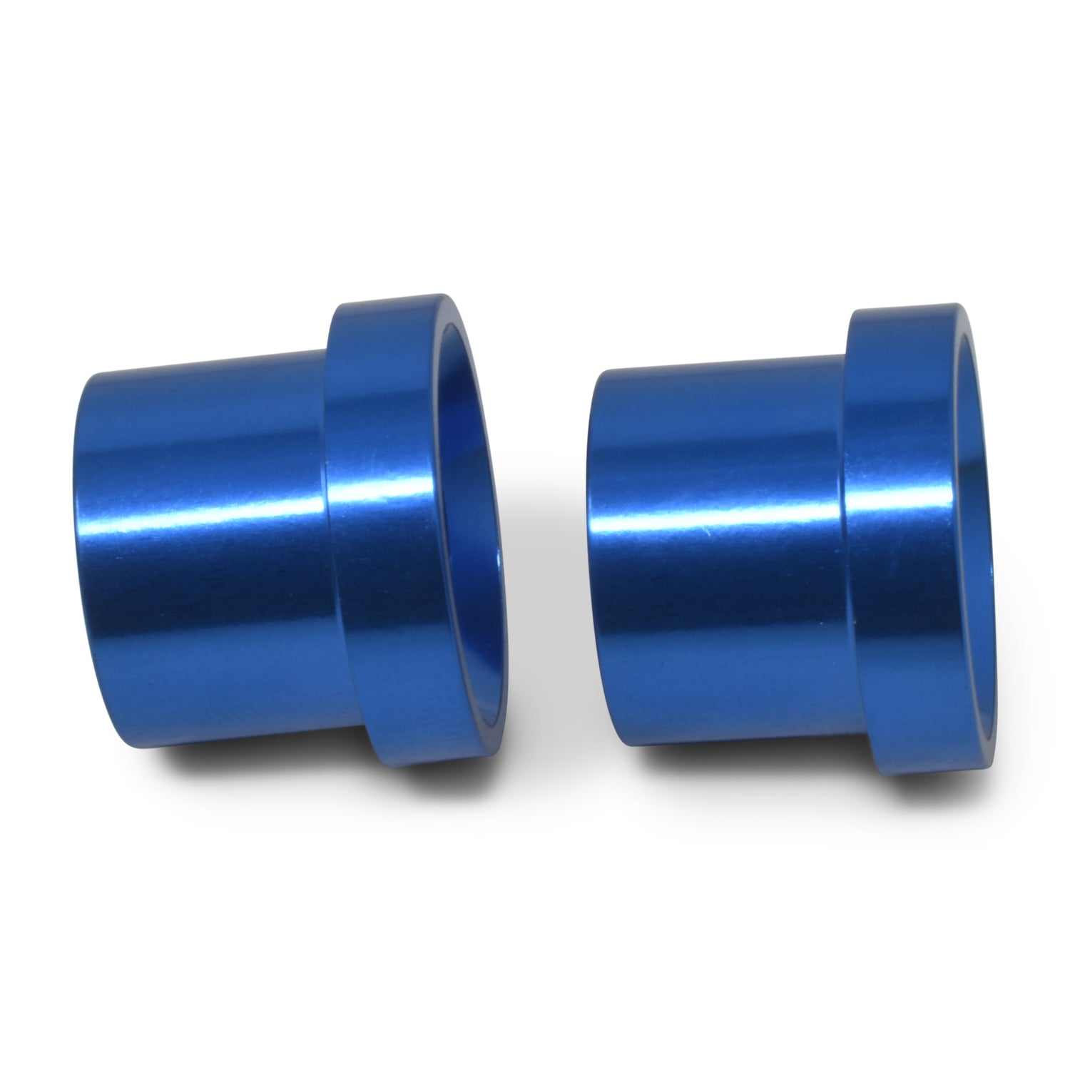 4AN To 1/4" Tube Sleeve Adapter Fitting With Blue Finish - 6 Pack